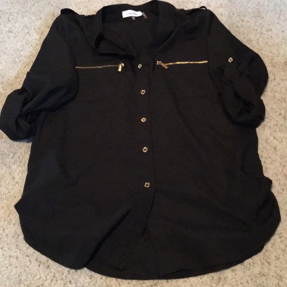 Calvin Klein ZIP pocket blouse